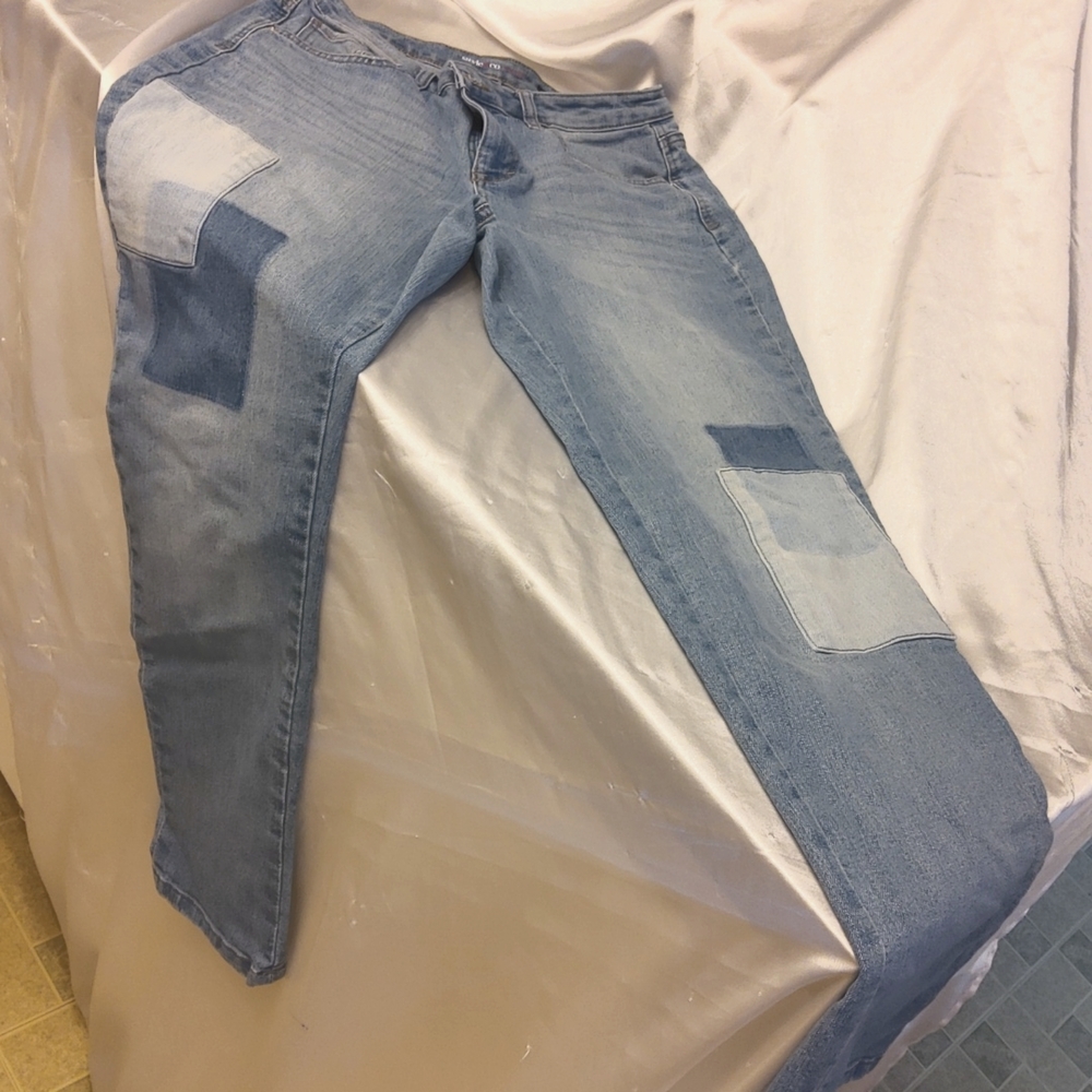 🐣STYLE& COMPANY/DENIM BOYFRIEND PATCHWORK JEANS